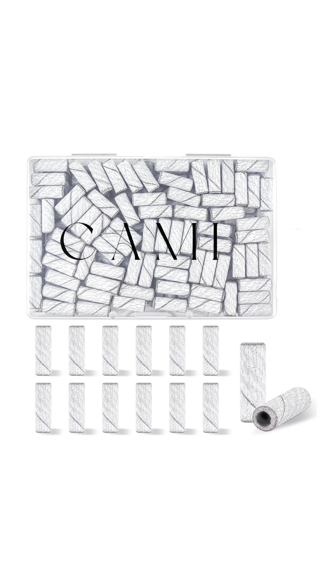 CAMI Mini Sanding Bands 240 Grit – Extra Fine Thin Nail Drill Bands (100pcs)