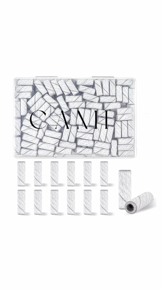 CAMI Mini Sanding Bands 240 Grit – Extra Fine Thin Nail Drill Bands (100pcs)